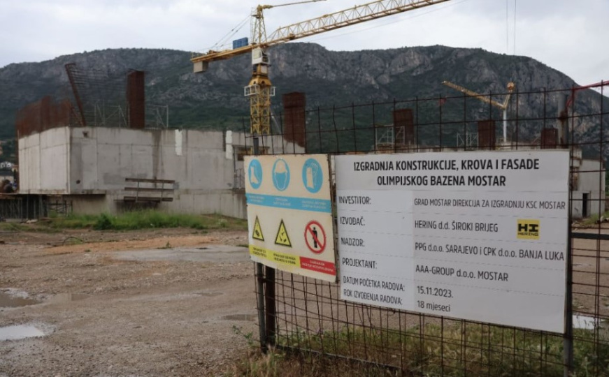Radovi traju, problemi ne prestaju: Hoće li Mostar dobiti olimpijski bazen do 2026.?