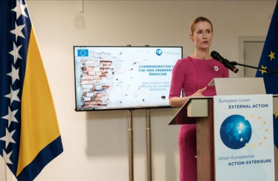 ‘ISTINA NIJE STVAR MIŠLJENJA, VEĆ DOKAZA I MORALNE ODGOVORNOSTI’: Kaja Kallas u  Briselu otvorila izložbu posvećenu genocidu u Srebrenici