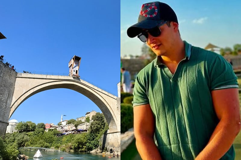 Ovo je Švicarac koji je napadnut zbog skoka sa Starog mosta, ekstremni skokovi su mu hobi