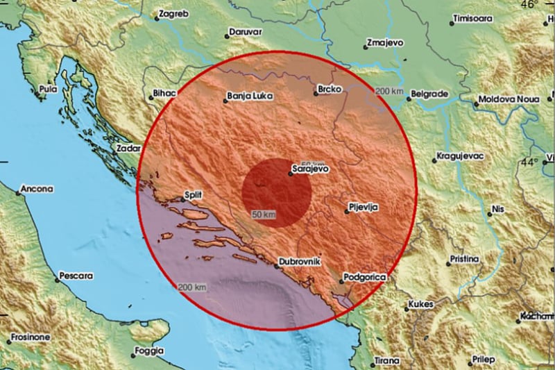 Zemljotres zatresao BiH, epicentar kod Mostara, osjetio se i u Sarajevu