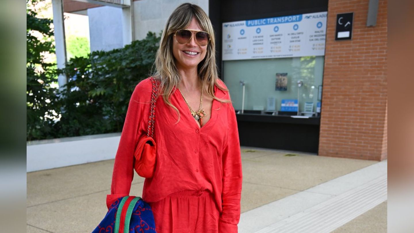 U Veneciji: Heidi Klum sjaji u crvenom kompletnom izgledu