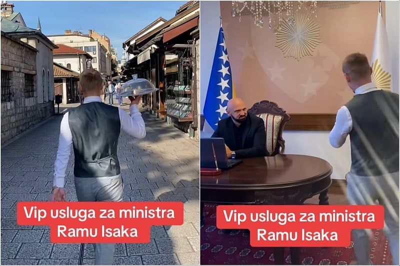 Kako je Ramo Isak pomjerio granicu populizma: TikToker mu donio baklavu u sjedište FUP-a