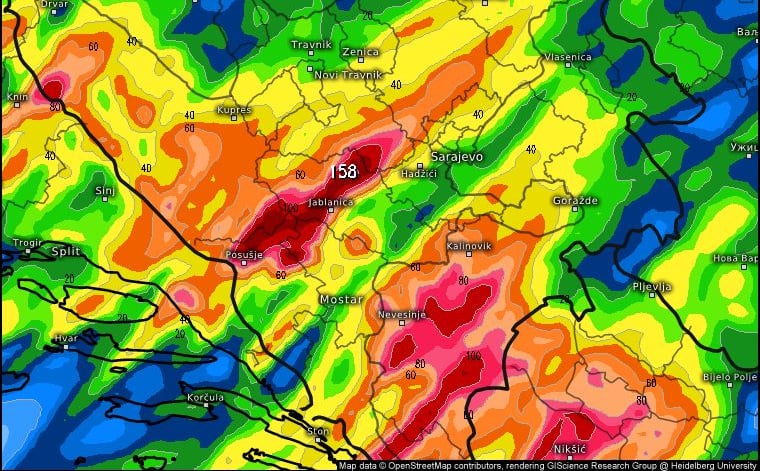 BH Meteo upozorava na obilne padavine: Moguće bujične poplave i odroni, budite u pripravnosti